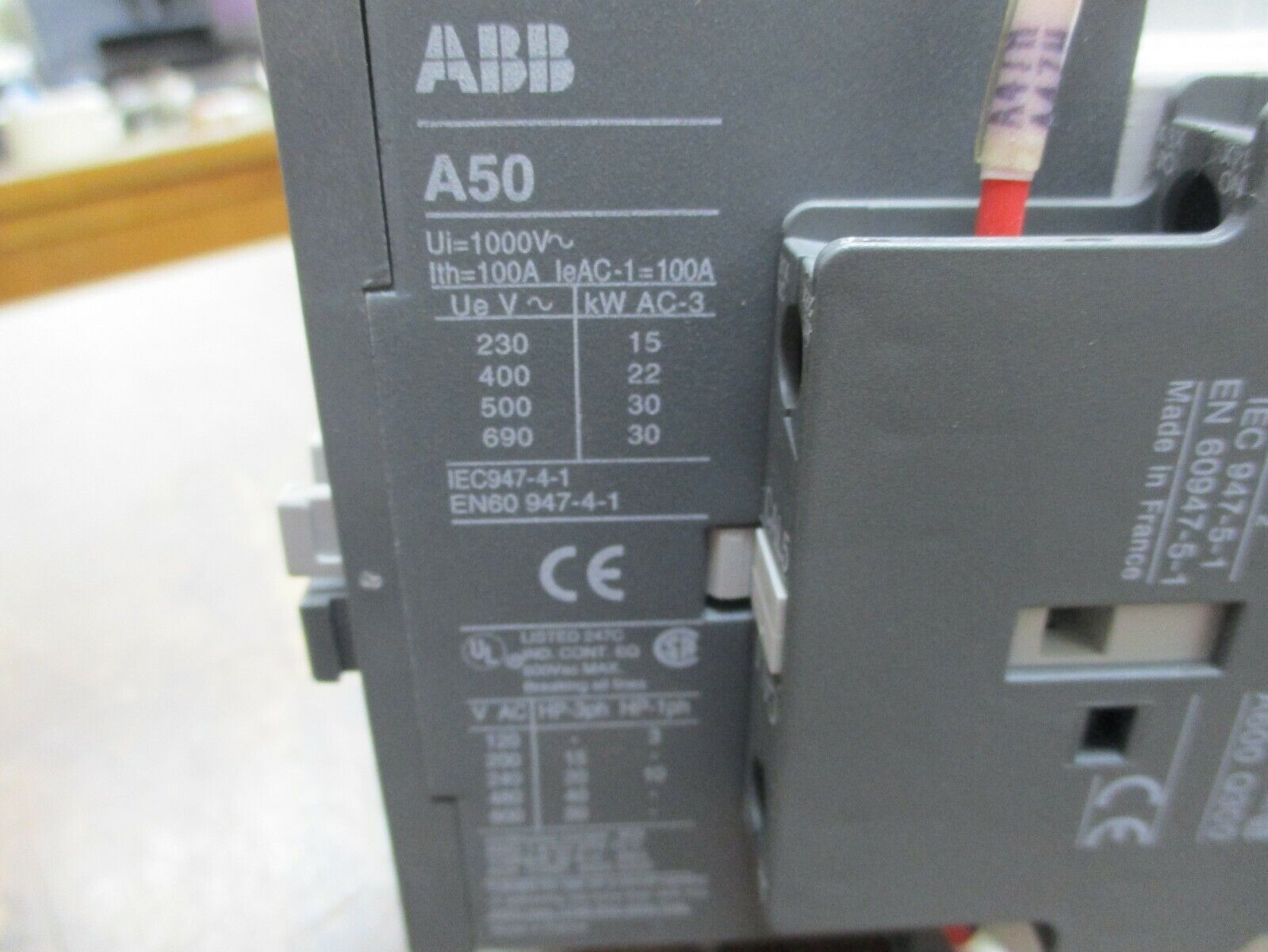 ABB Contactor A50-30 120V Coil 80A 600V Used
