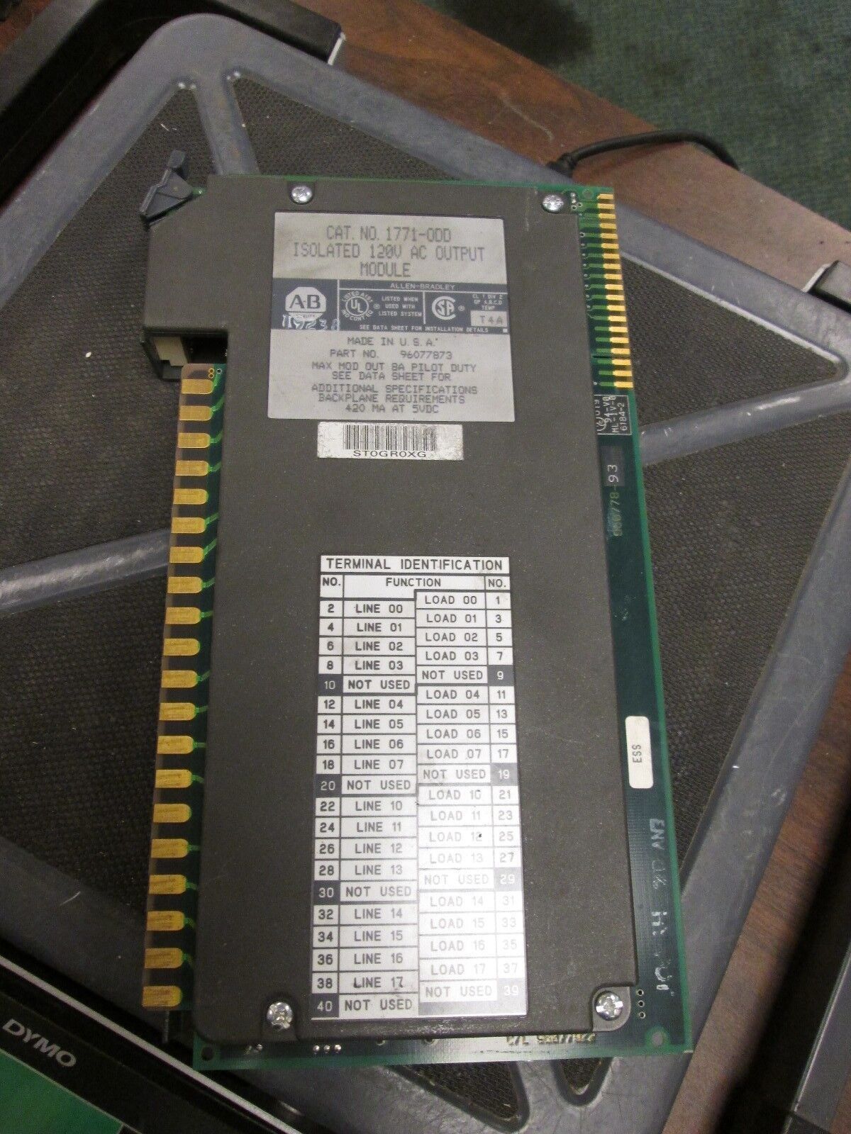 Allen-Bradley Isolated 120VAC Output Module 1771-ODD