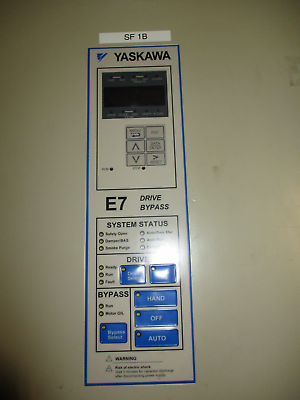 Yaskawa E7 AC Drive w/ Bypass E7LVB052 50HP 3Ph Drive: CIMR-E7U4030 Used