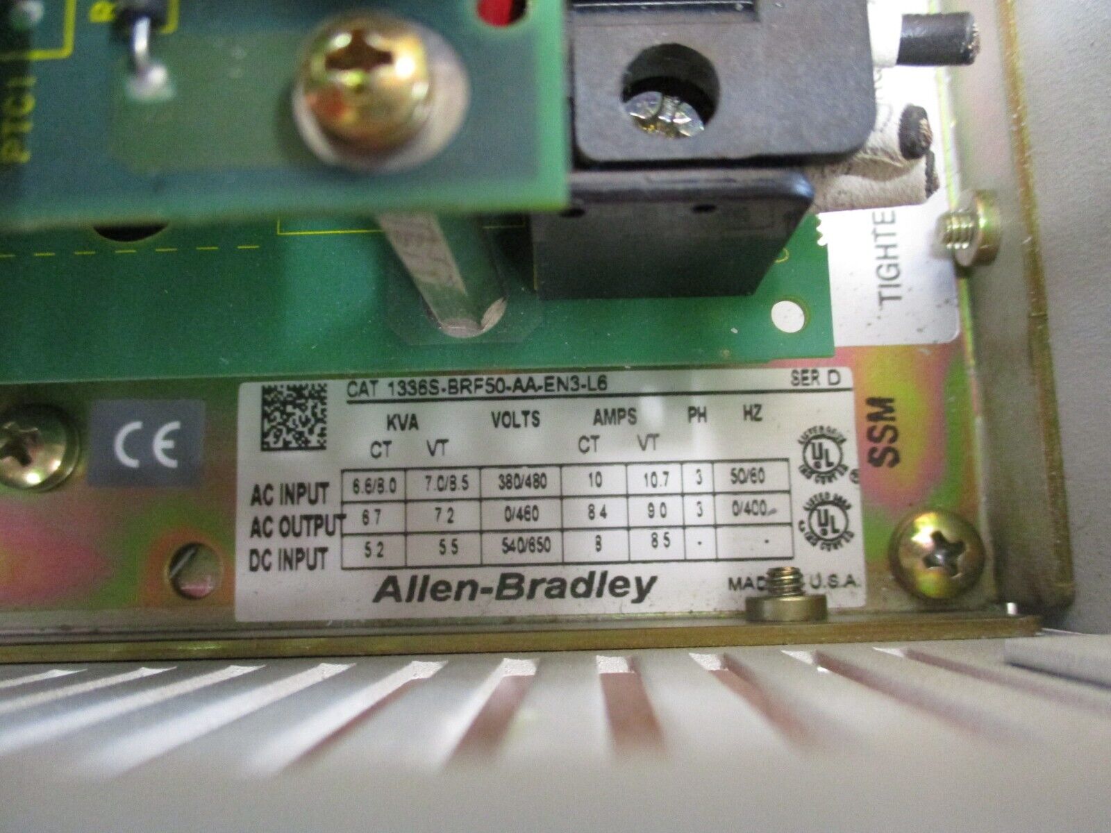 Allen-Bradley 1336 Plus AC Drive 1336S-BRF50-AA-EN3-L6 5HP 3Ph Used