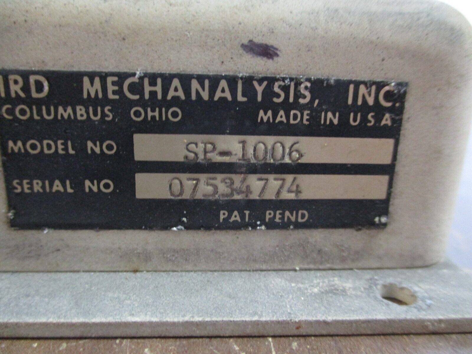 IRD Mechanalysis Relay SP-1006 Used