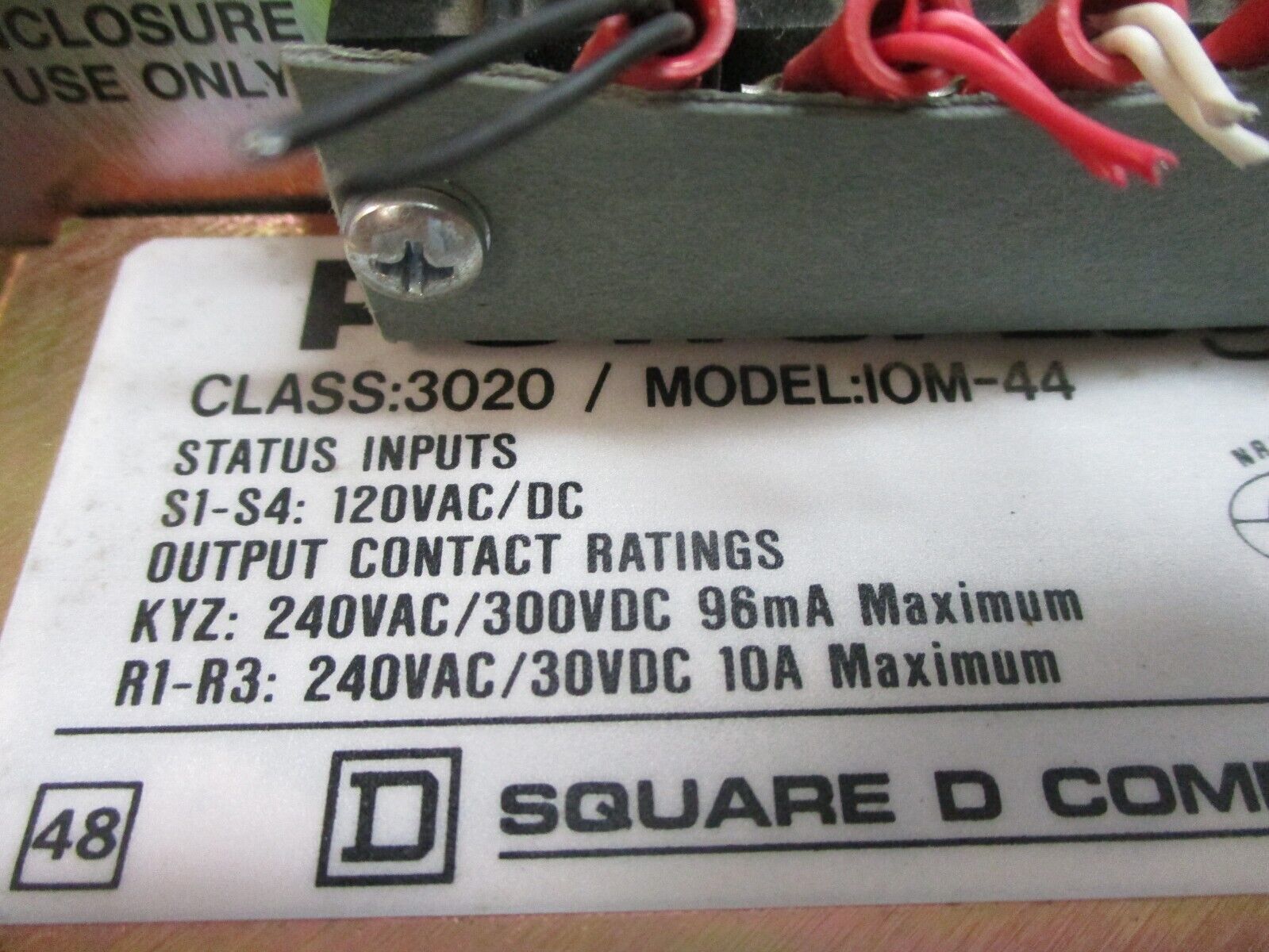 Square D Power Logic Circuit Monitor 3020 CM-2150 w/ 3020 IOM-44 Module Used
