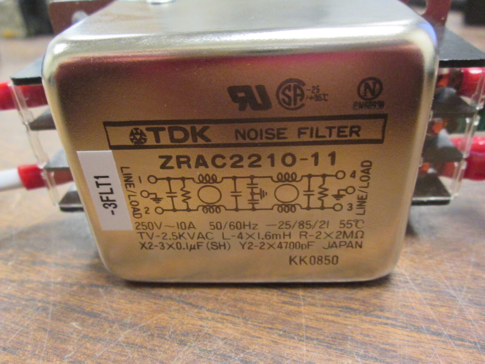 TDK Noise Filter ZRAC2210-11 250V 10A 50/60Hz Used