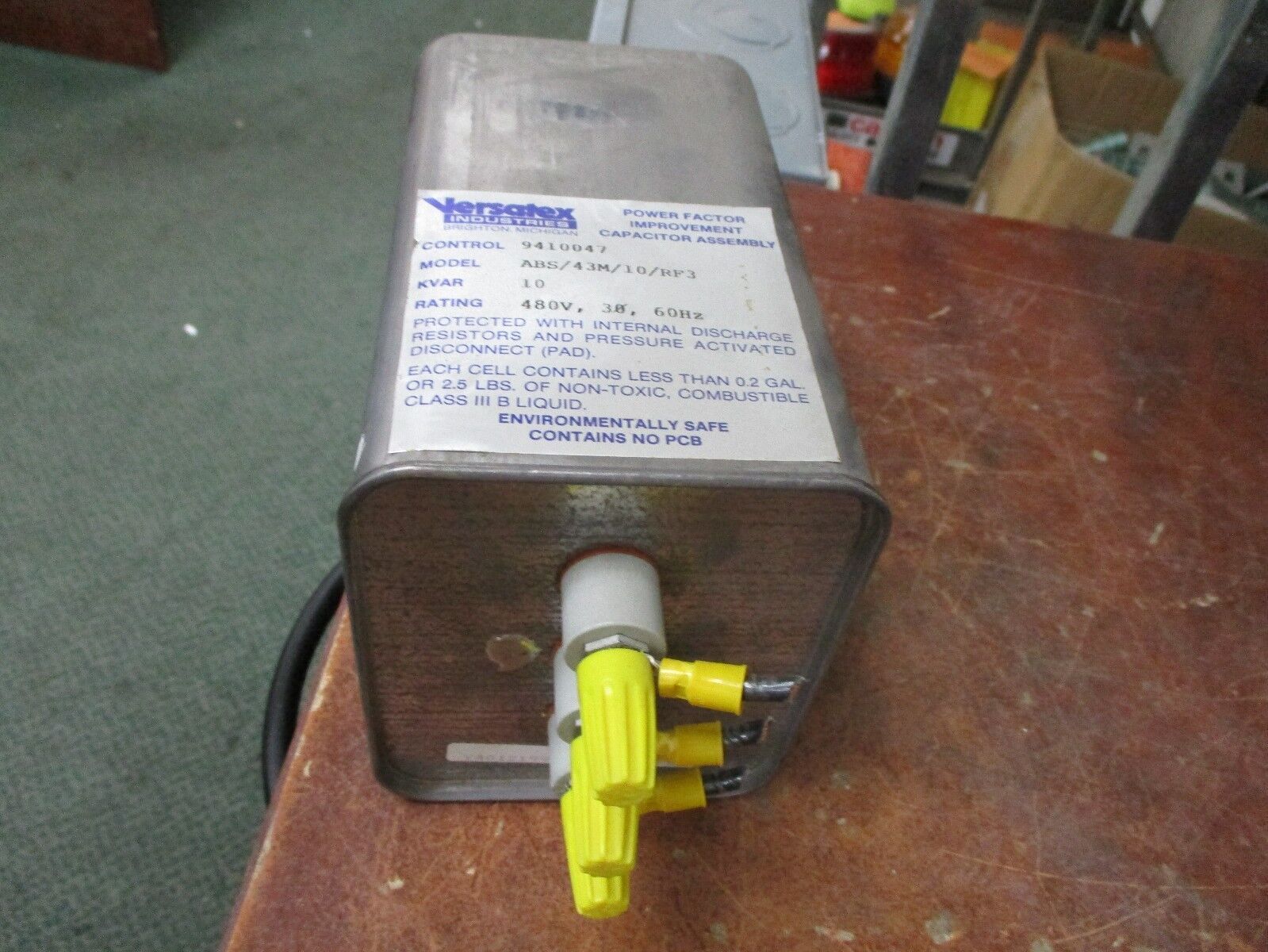 Versatex Power Factor Improvement Capacitor Assembly ABS/43M/10/RF3 10 KVAR Used
