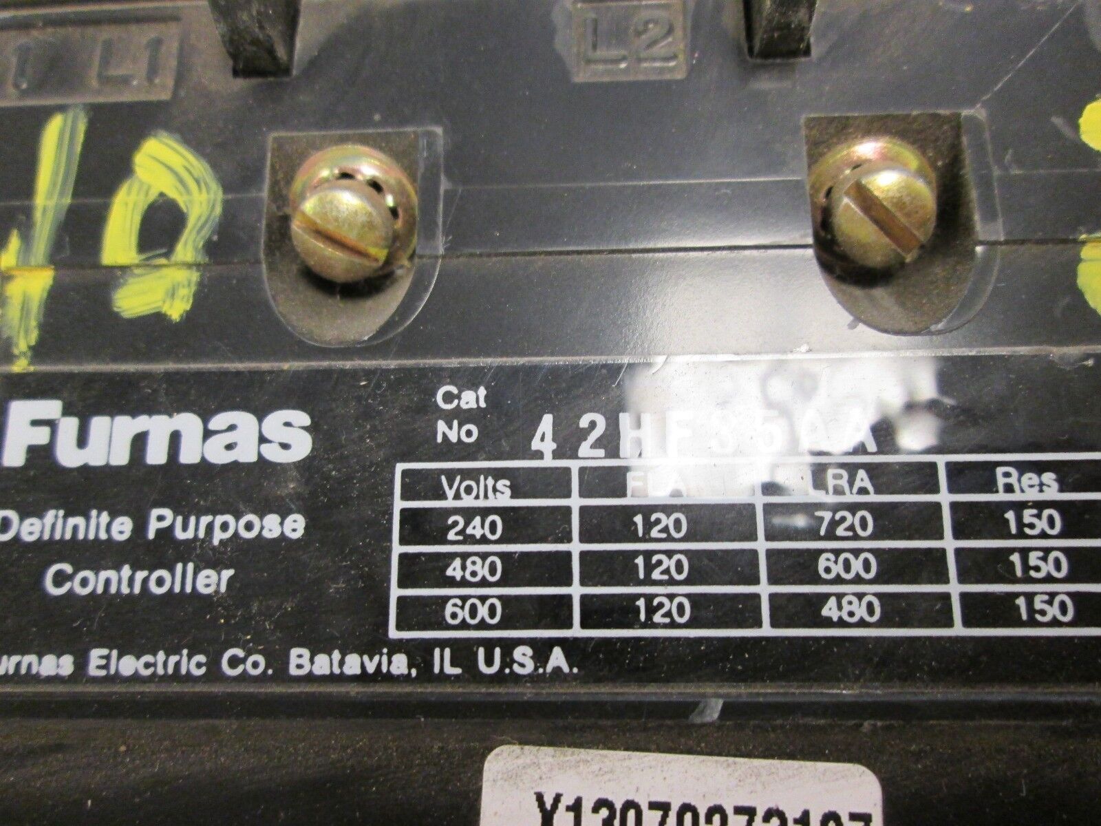 Furnas Controller 42HF35AA 120A 600V 120/240V Coil Used