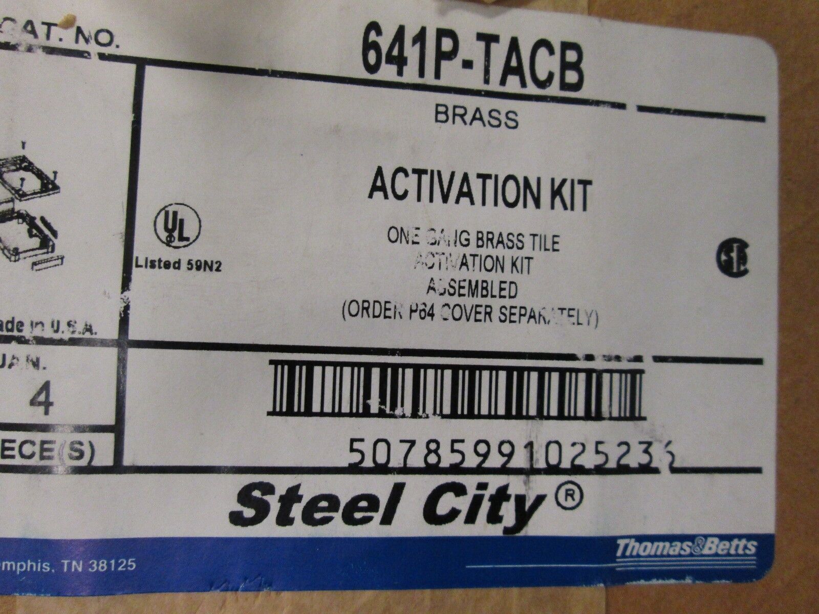Thomas & Betts Brass Activation Kit 641P-TACB *Box of 4* One Gang New Surplus
