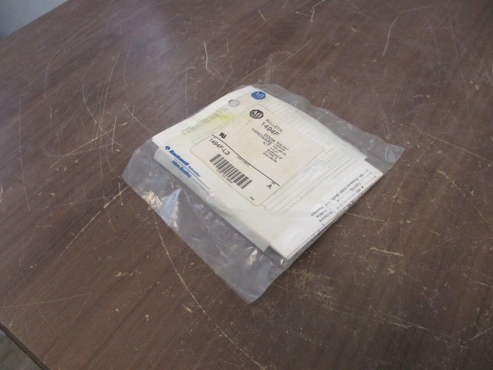 Allen-Bradley Door Hardware Kit 1494F-L3 Ser. A Locking *Side Only* New Surplus