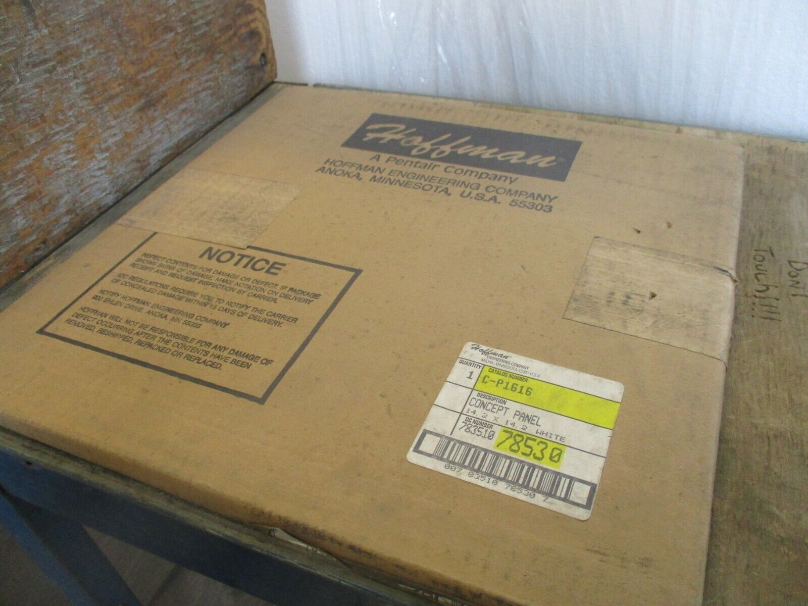 Hoffman Concept Backplate C-P1616 For 16x16" Box White Enamel New Surplus