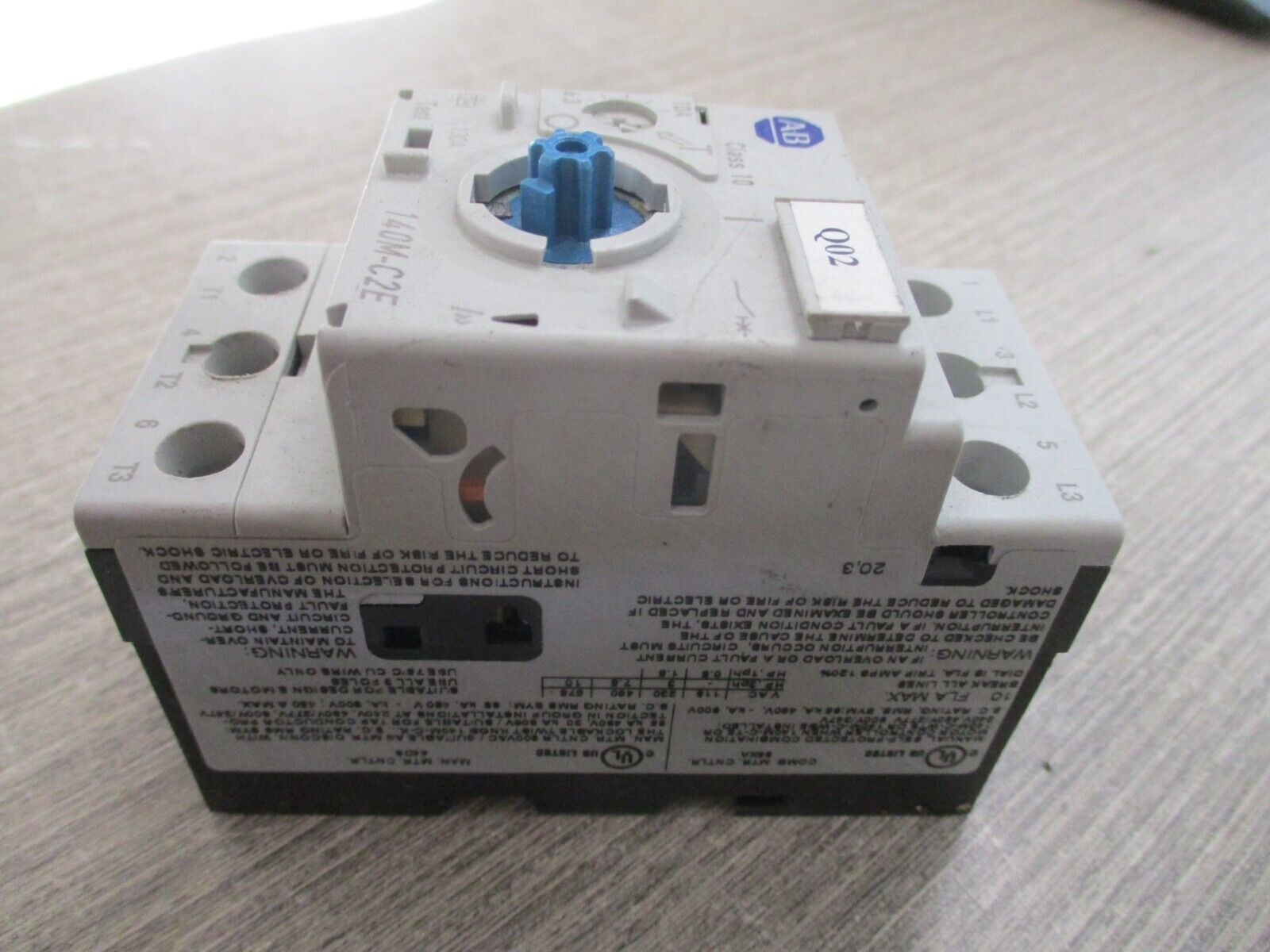 Allen-Bradley Manual Motor Protector 140M-C2E-C10 Trip: 6.3-10A *No Handle* Used