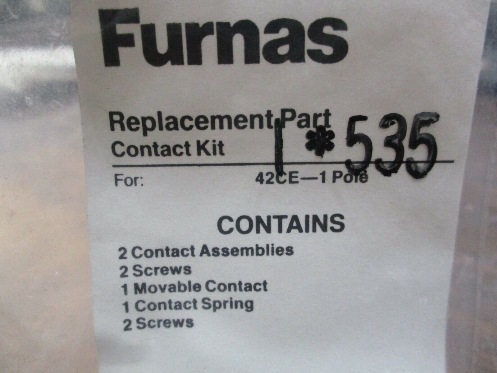 Furnas Contact Kit 75CE42 1 Pole New Surplus