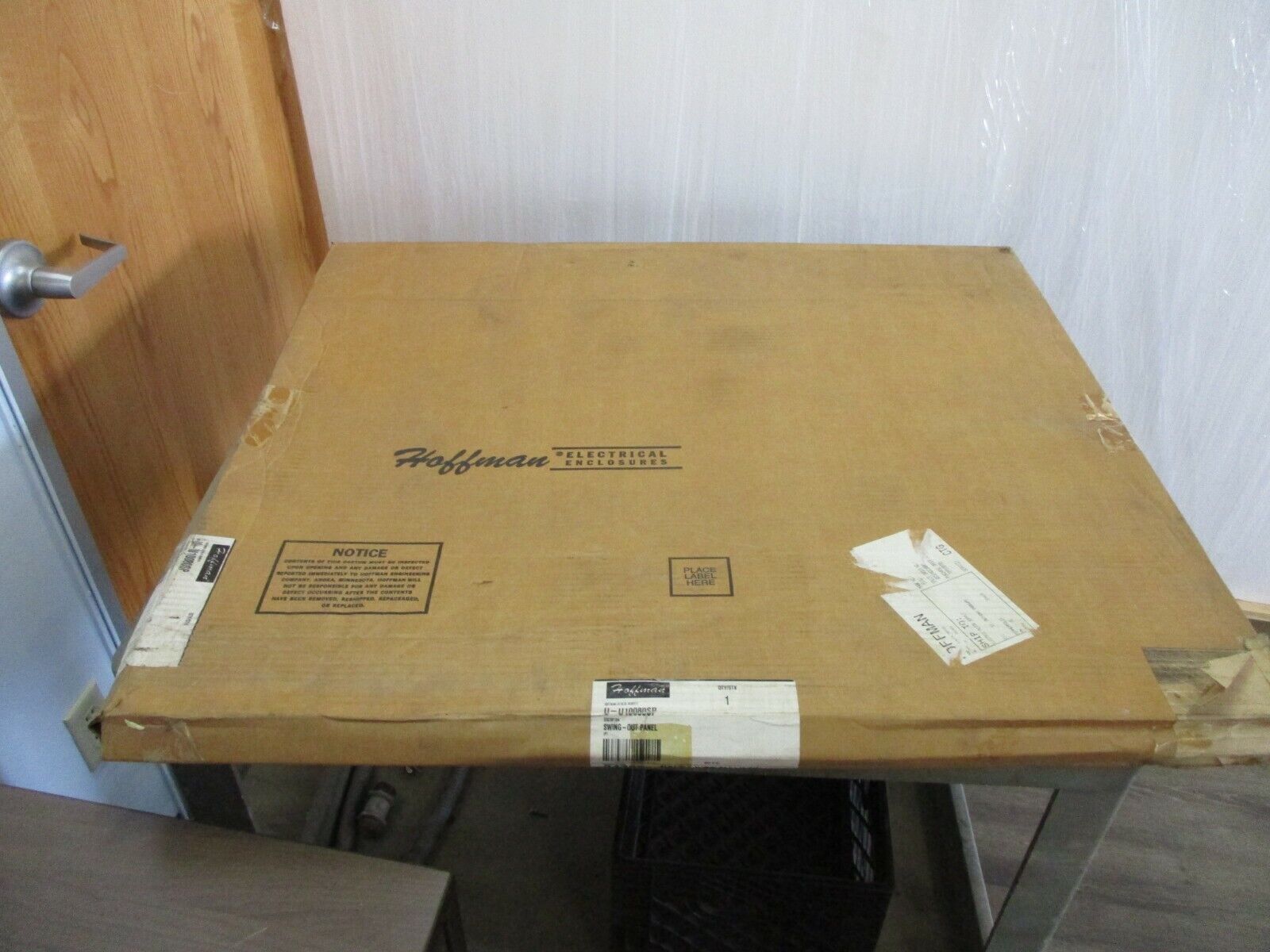 Hoffman Swing-Out Panel U-U10080SP Fits: 1000x800 White 1025x825 Steel