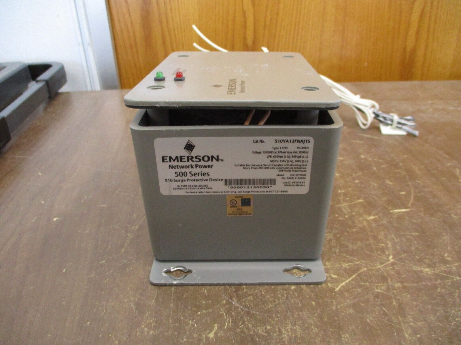 Emerson 500 Series Surge Protective Device 510YA13FNAJ1S 120/208V 3Ph 4W 50/60Hz