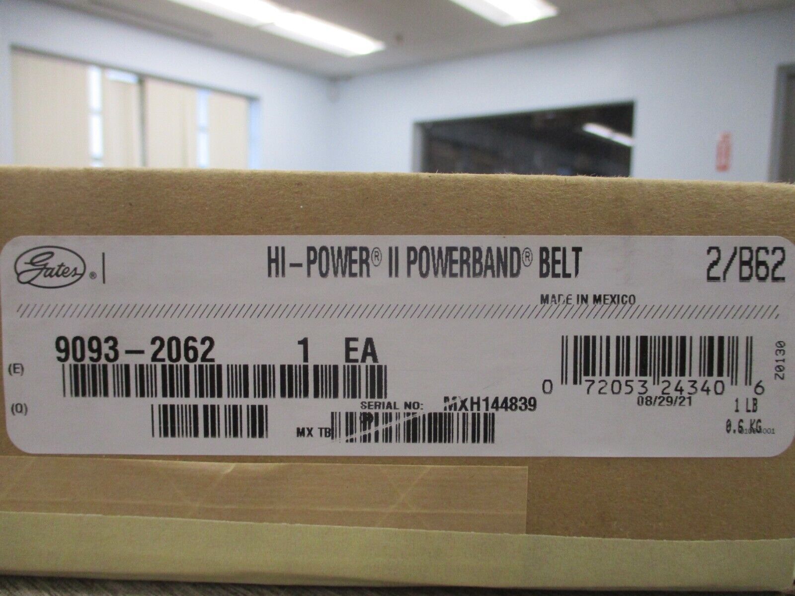 Gates 2/B62 Hi-Power II Powerband Belt 9093-2062 New Surplus