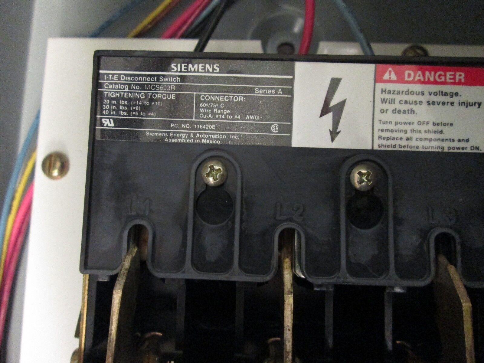 Siemens Fusible Combination SXL BO Size 0 24V Coil 18A 600V Used