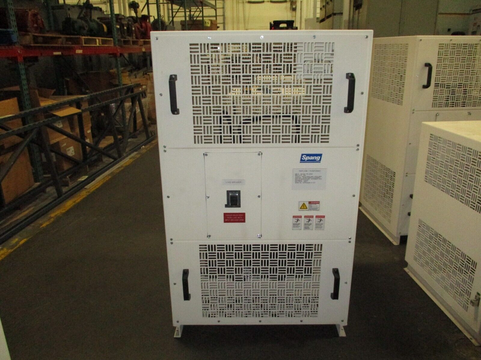 Spang Transformer w/ Breaker Disconnect L19139 52kVA 1Ph Pri: 480V Sec: 111/222V