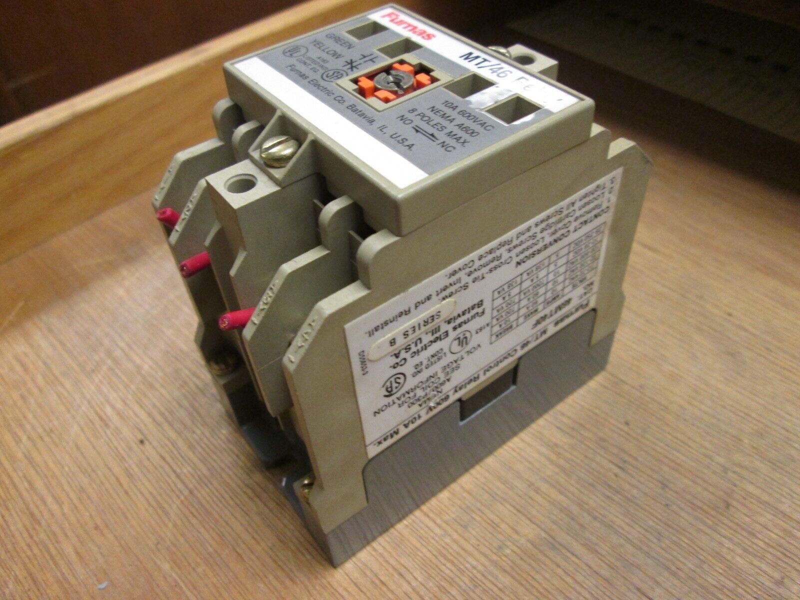Furnas Control Relay 46MT40F 10A 600V 120V coilFurnas Control Relay Used