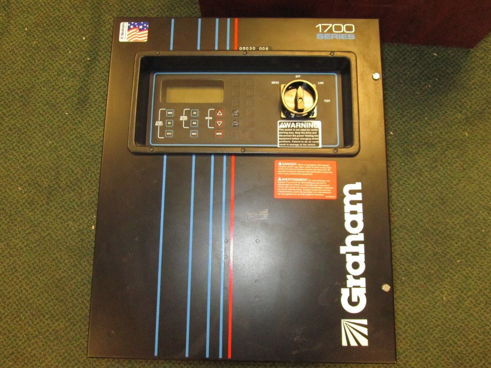 Graham 1700 Series AC Drive 1703AFC15H 15HP Used