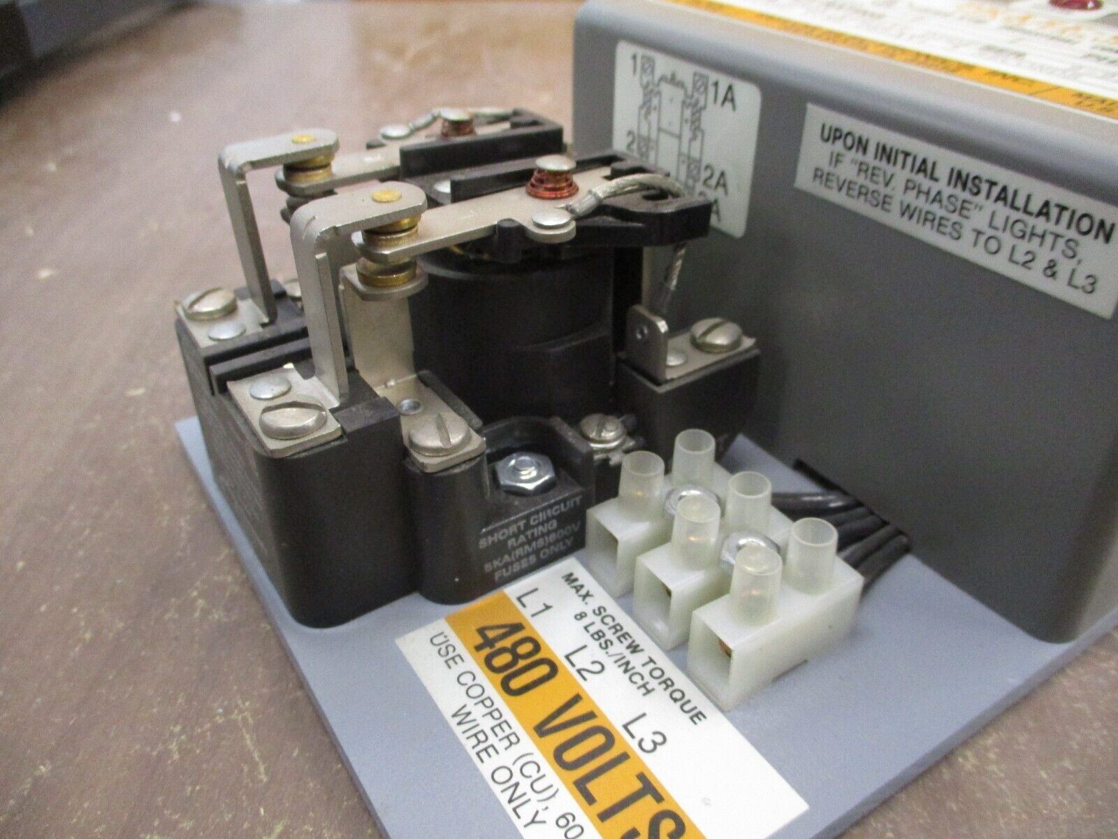 Taylor Phase-Guard Phase Failure Relay PNDR-480-3T DPDT 480V 30A 3Ph Used
