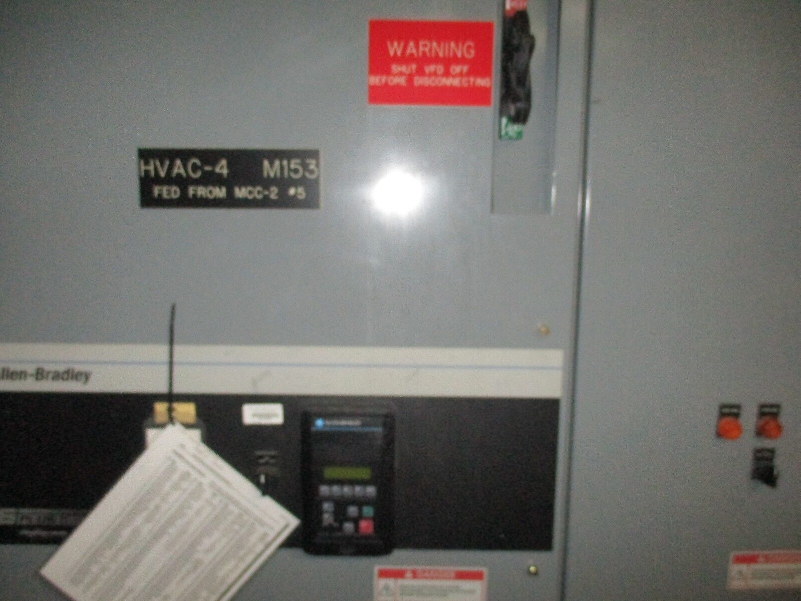 Allen-Bradley 1336 Plus II AC Drive w/ Bypass 1336F-B100-AN-EN-L6 100HP, Used