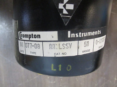 Crompton / Gould Type 077-08 AC Ammeter AA1 LSSV Range: 0-1200A Used