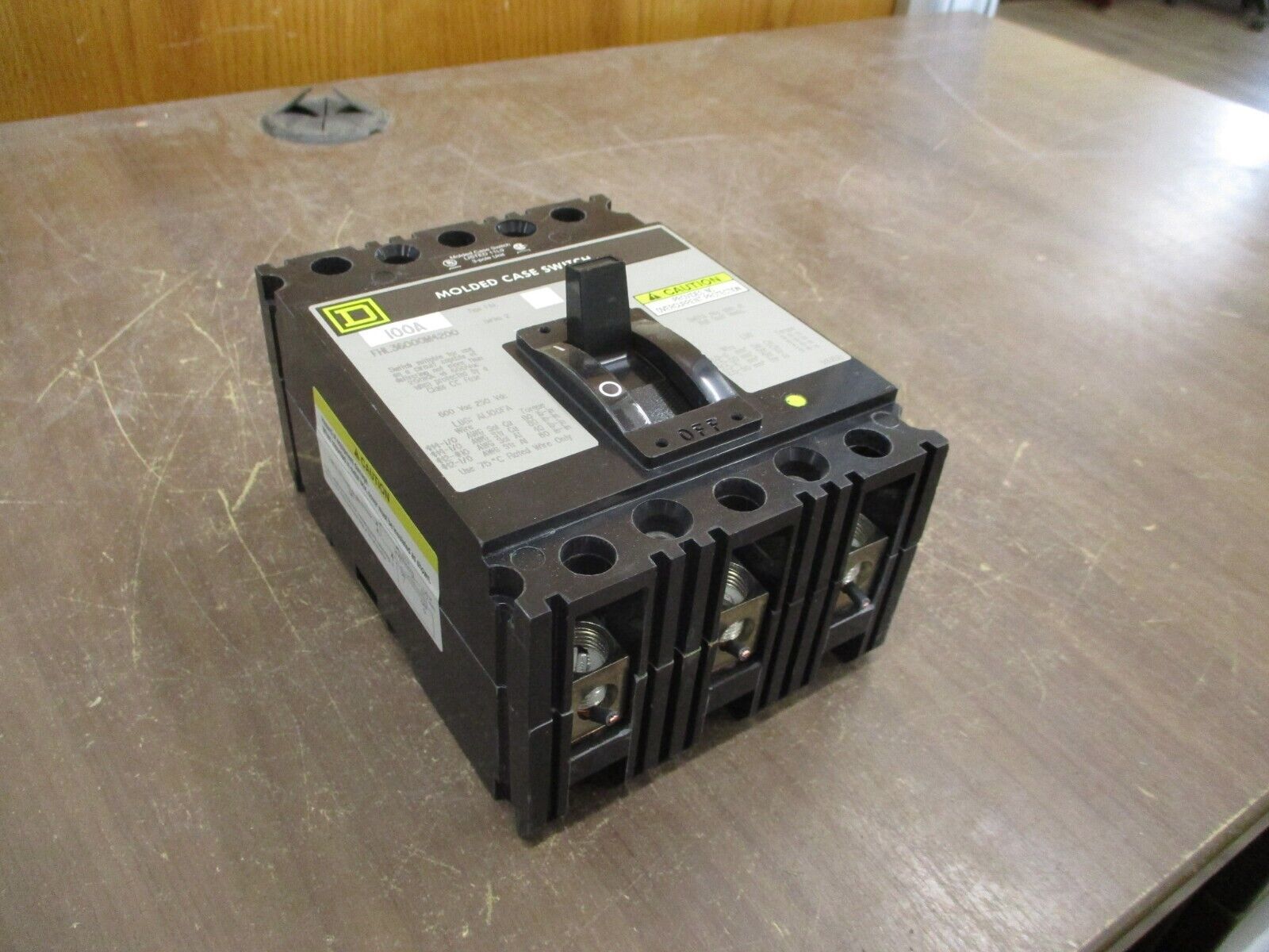Square D Circuit Breaker FHL36000M4200 100A 3P Used