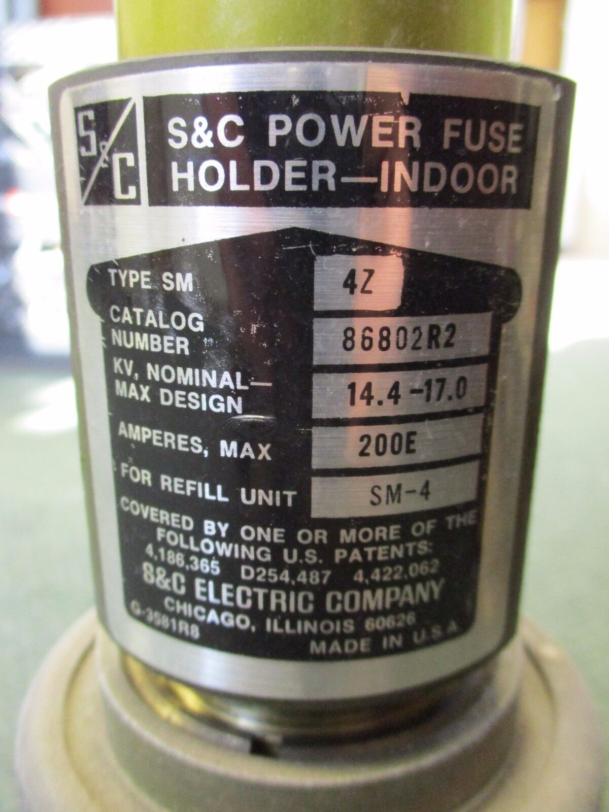 S & C Type SM-4S Medium Voltage Fuse 86632R1 14.4KV 200E 125E Refill Used