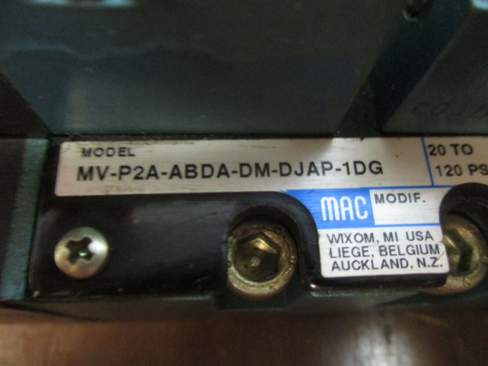 MAC Solenoid Valve MV-P2A-ABDA-DM-DJAP-1DG Used