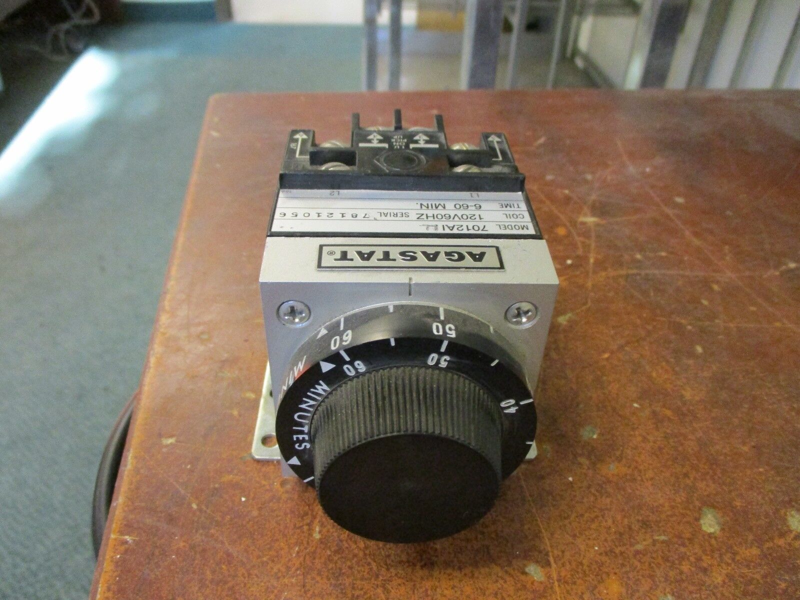 Agastat Timing Relay 7012AI Range 6-60 min 120V 60Hz Used