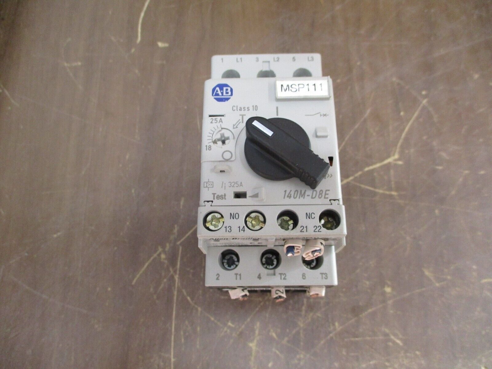 Allen-Bradley Manual Motor Protector 140M-D8E-C25 Ser. C Trip: 18-25A Used