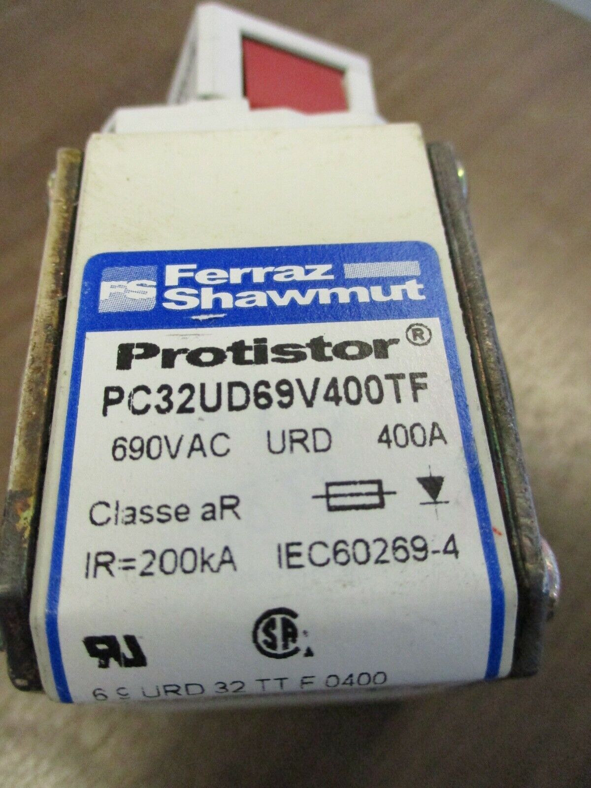 Ferraz Shawmut Protistor Fuse PC32UD69V400TF 400A 690V Used