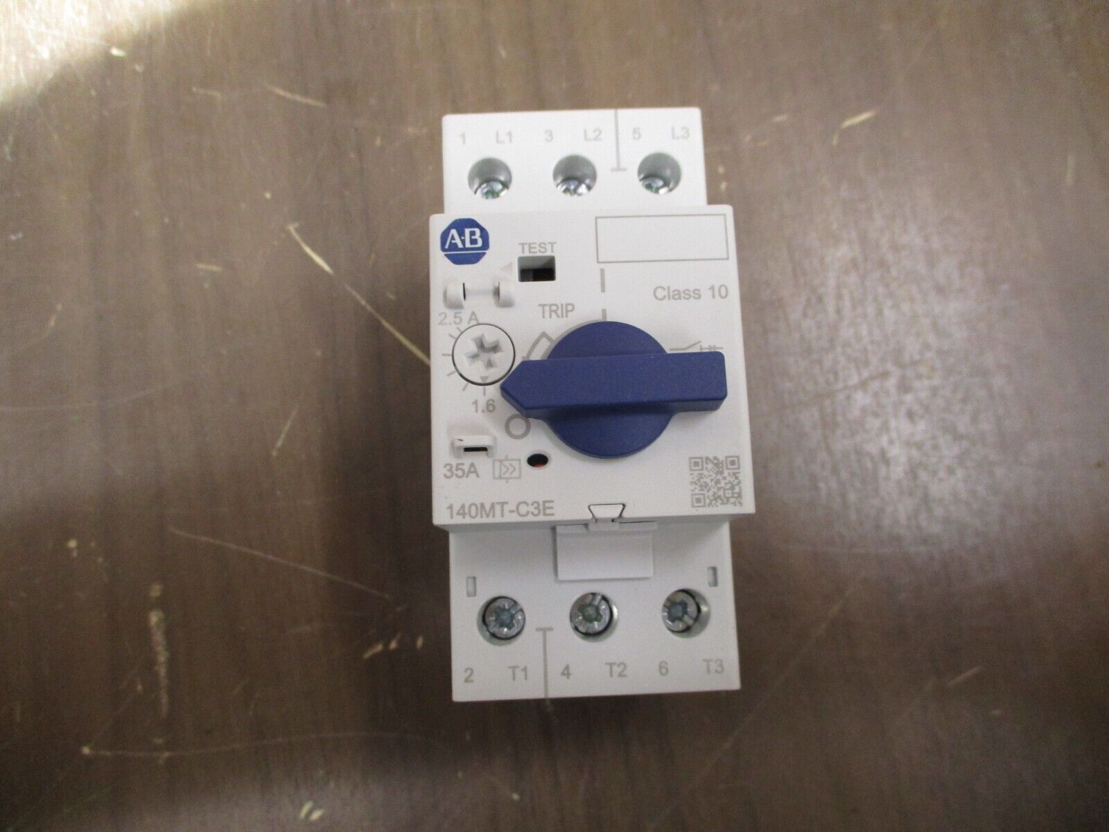 Allen-Bradley Manual Motor Protector 140MT-C3E-B25 Ser. A Trip: 1.6-2.5A