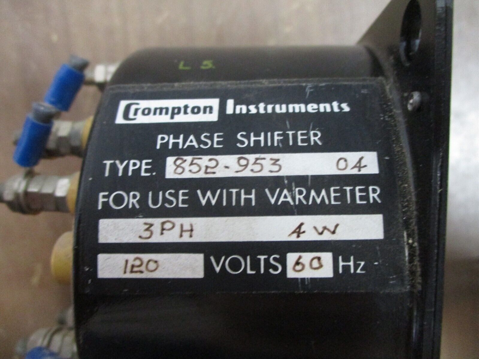 Crompton Phase Shifter 852-953 120V 60Hz Used
