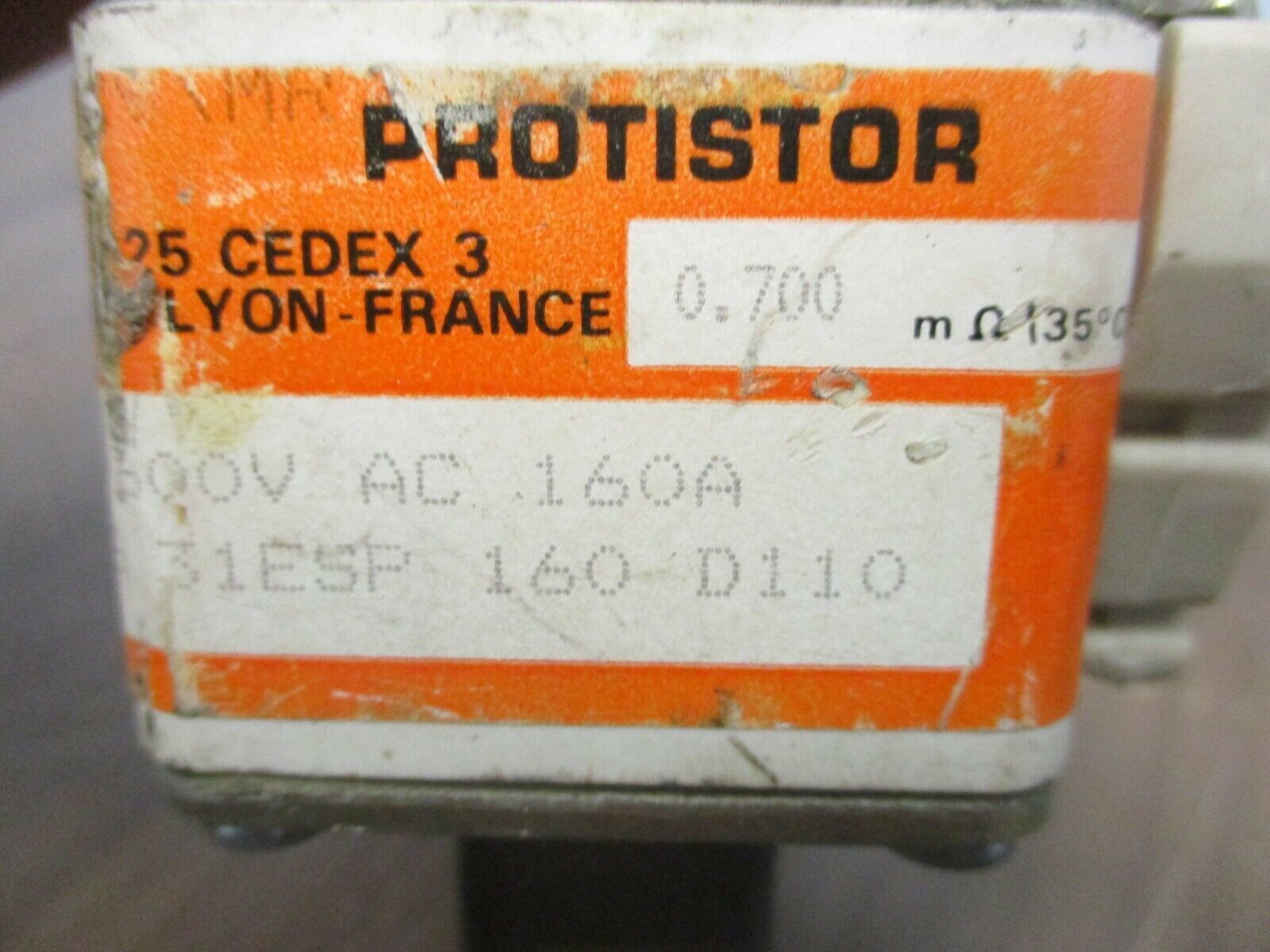 Ferraz Protistor Fuse 6BODK B3 URGG 31ESP 160 D110 160A 600V Used