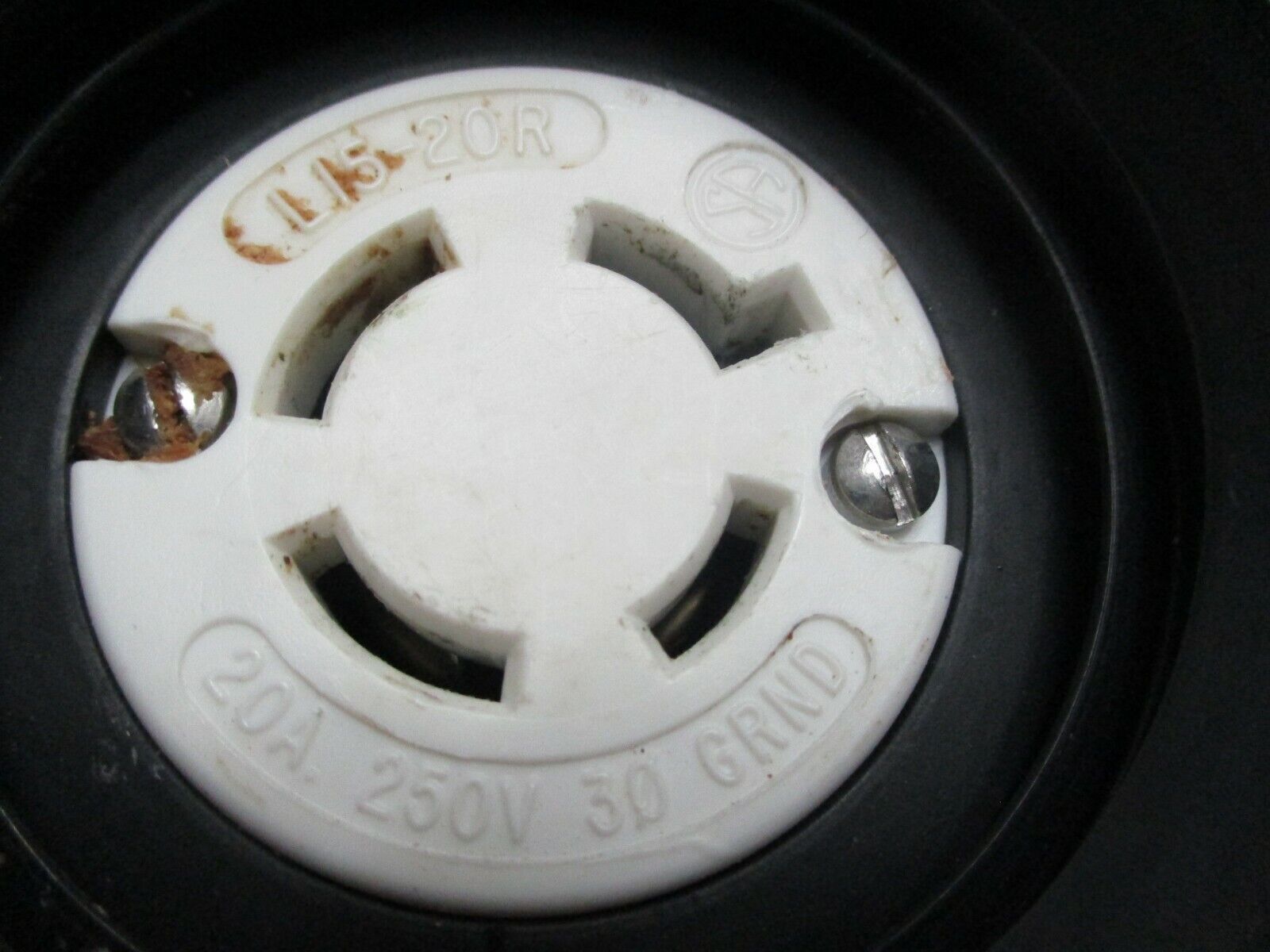 Daniel Woodhead Watertight Connector Nema L15-20R 20A 250V 3Ph *No Cover* Used