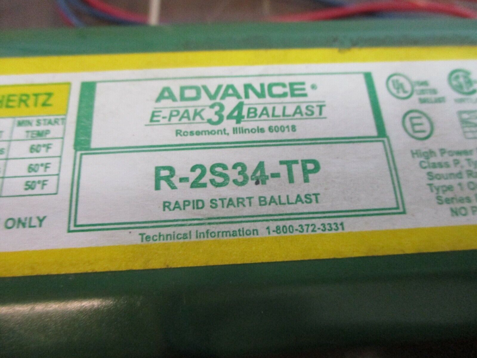 Advance E-Pak 34 Rapid Start Ballast R-2S34-TP 120V 60Hz *No Box* *Lot of 2*