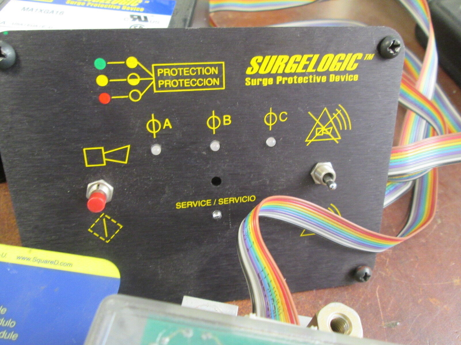 Square D Surge Suppression System MA1XGA16 W/Control Panel Used