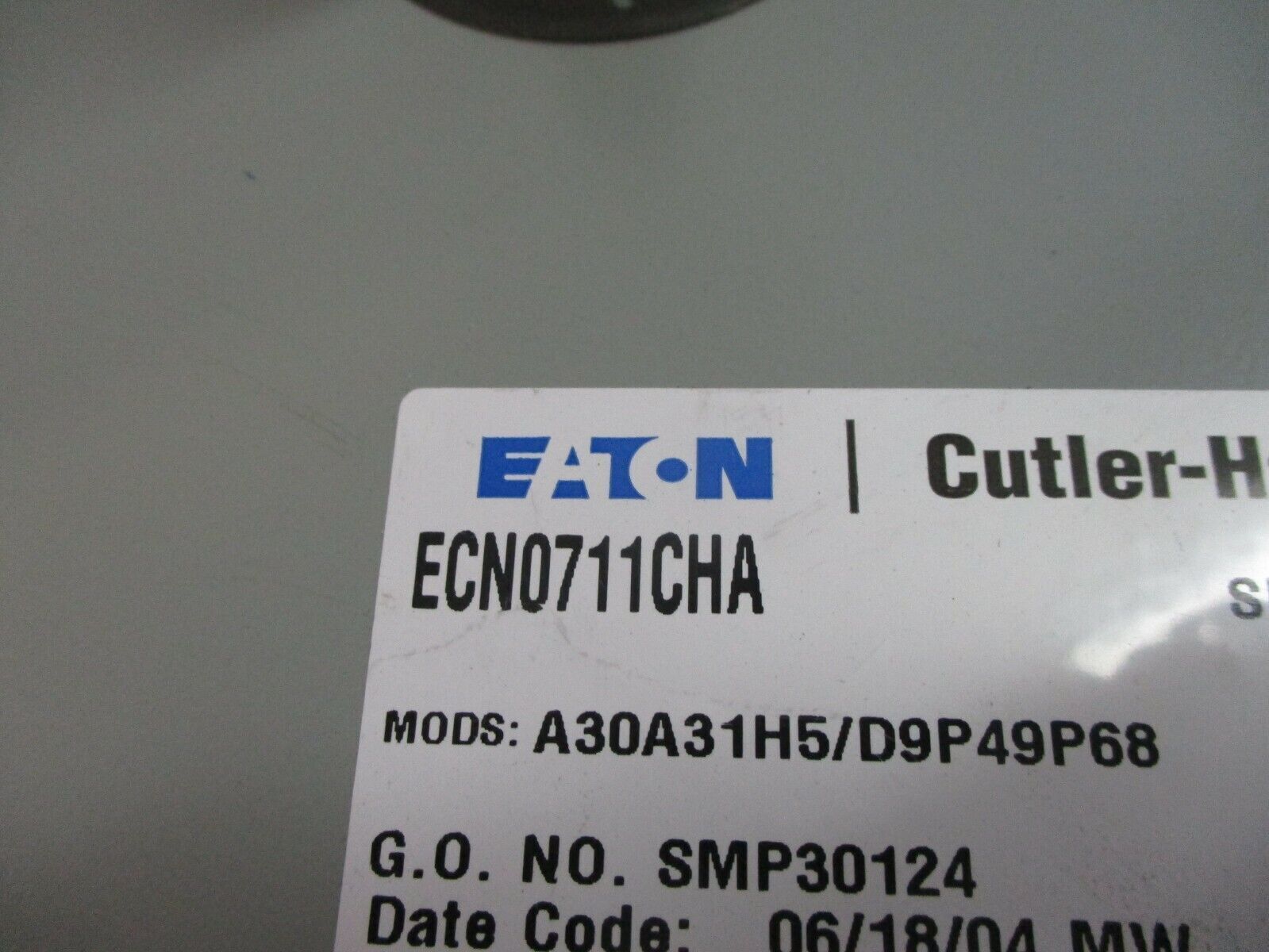 Eaton Enclosed Size 1 Starter ECN0711CHA Ser. A1 27A Type 1 Enclosure Used