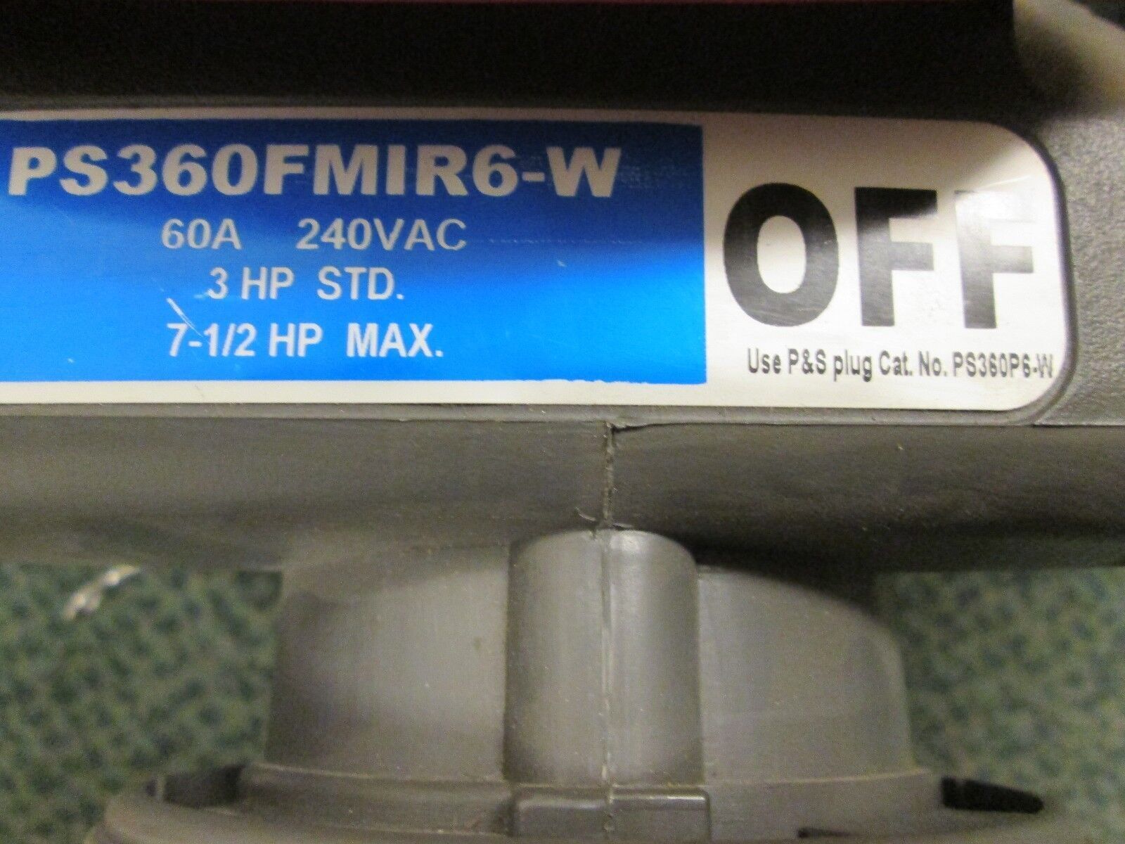 Pass & Seymour Mechanical Interlock PS360FMIR6-W 60A 240V 7-1/2HP Max Used