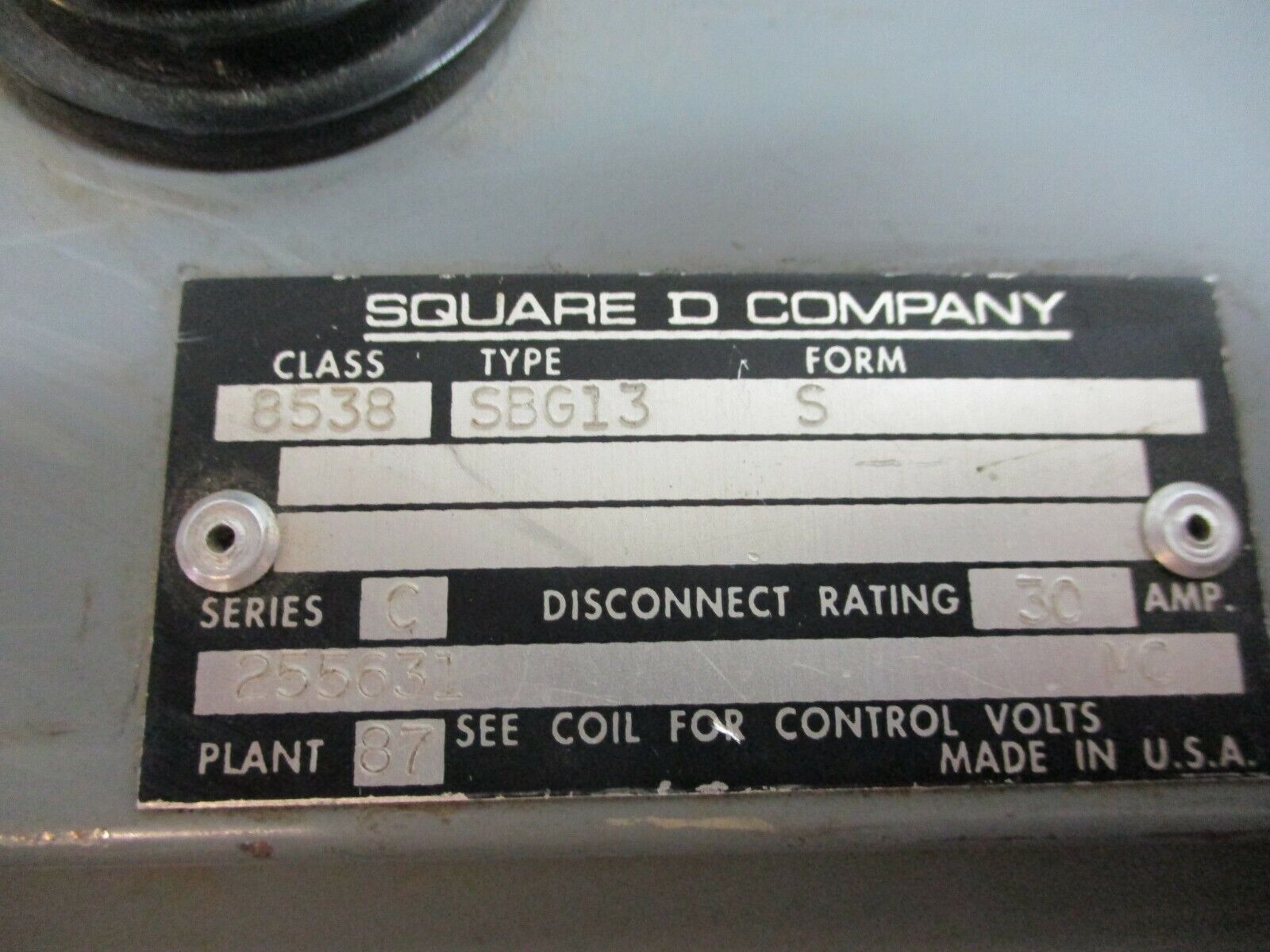 Square D Fusible Size 0 Combination 8538 SBG13 S 120V Coil 30A 600V Used