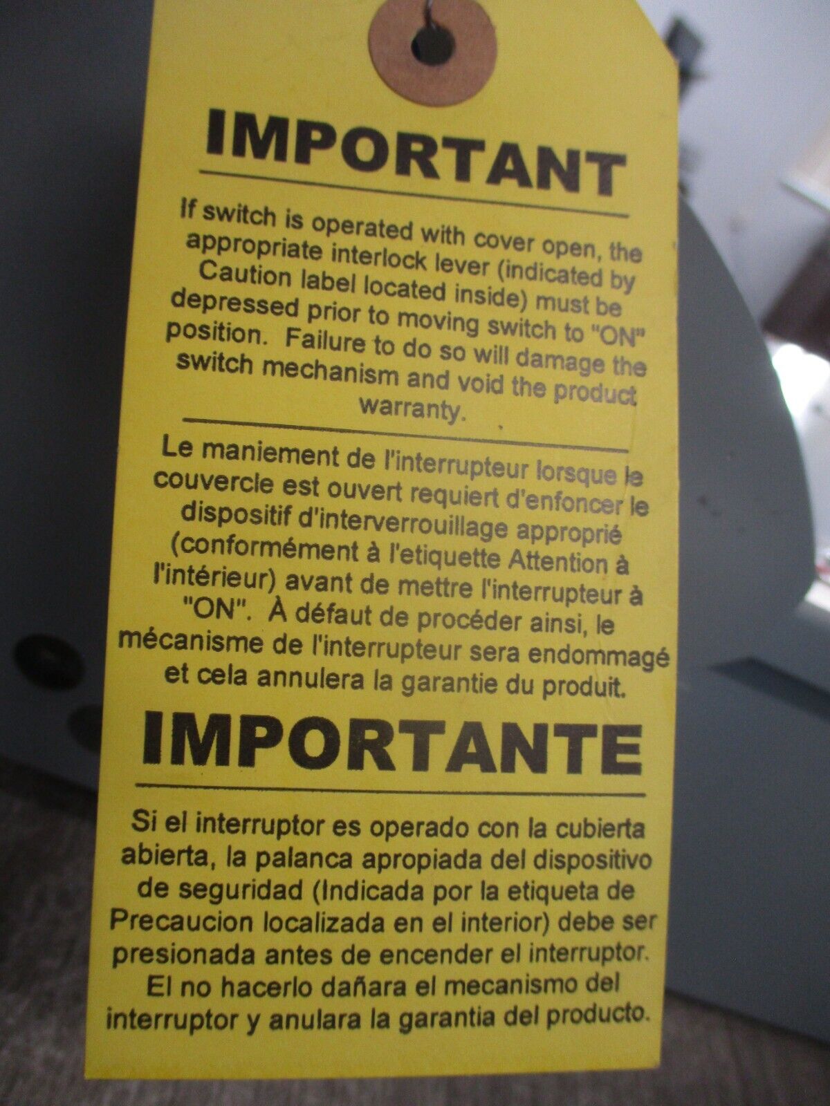 Eaton Double-Throw Non-Fusible Safety Switch/Disconnect DT223UGK 100A 240V 2P