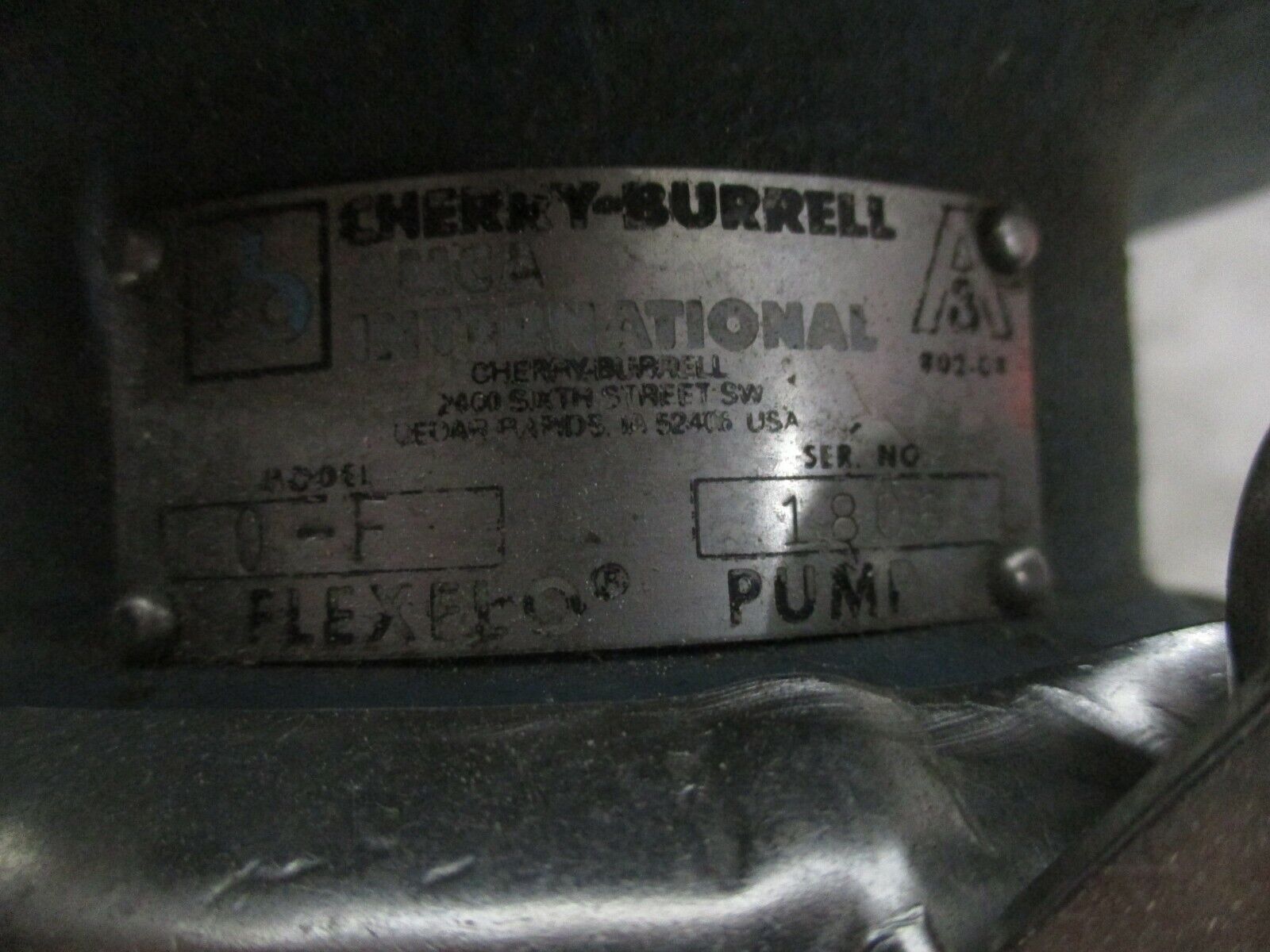 Cherry-Burrell Pump w/ DC Motor 0-F 1/4HP 1800RPM 90V 2.9A EA56C Frame Used