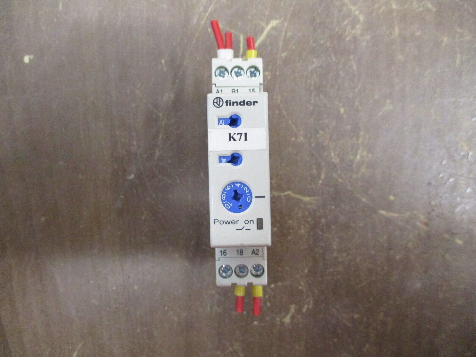 Finder Time Delay Relay 8201 0240 0000 Time: 0.05s-10h *Missing DIN Rail Mount*