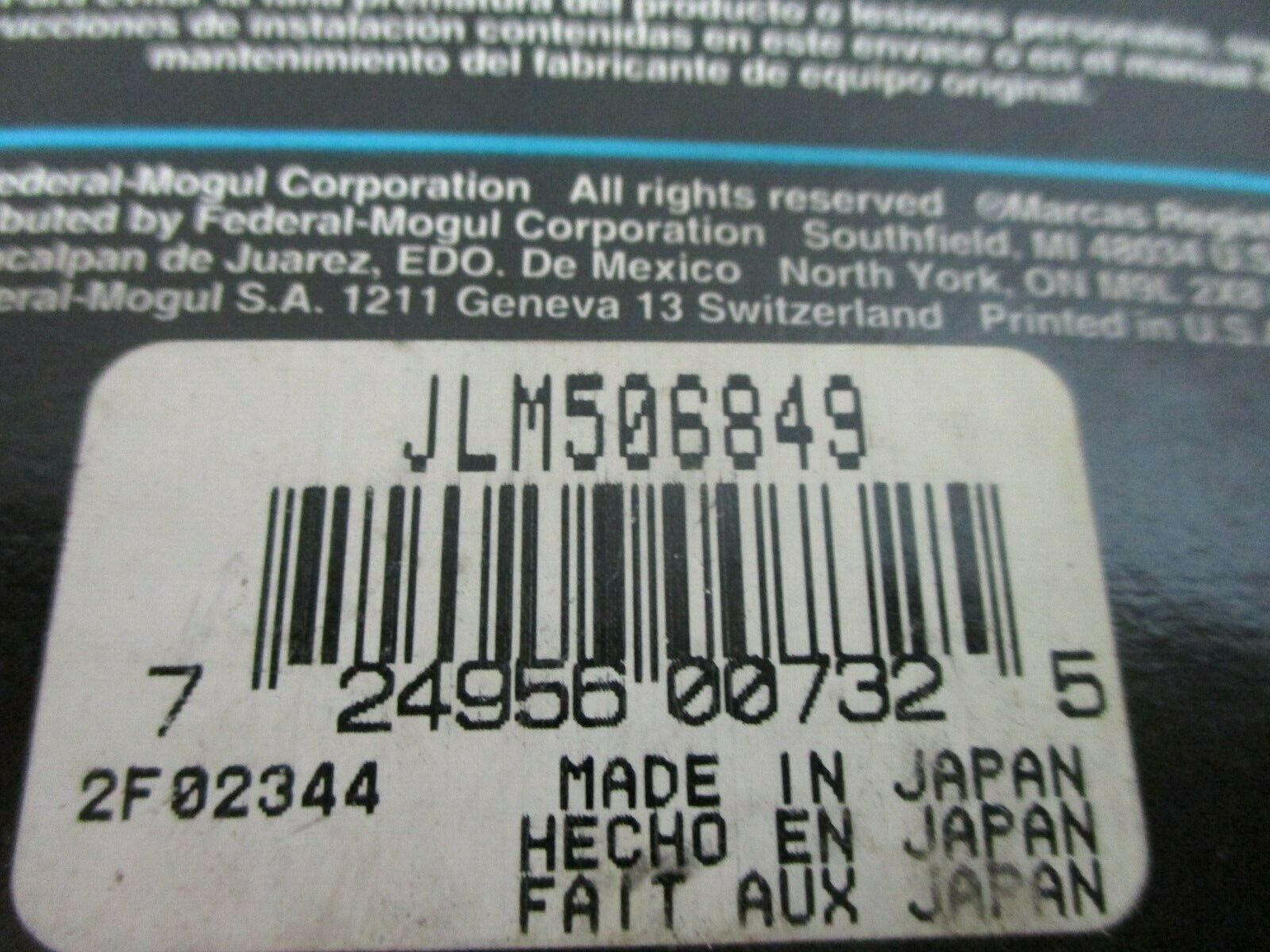 Federal-Mogul Bearing JLM506849 New Surplus