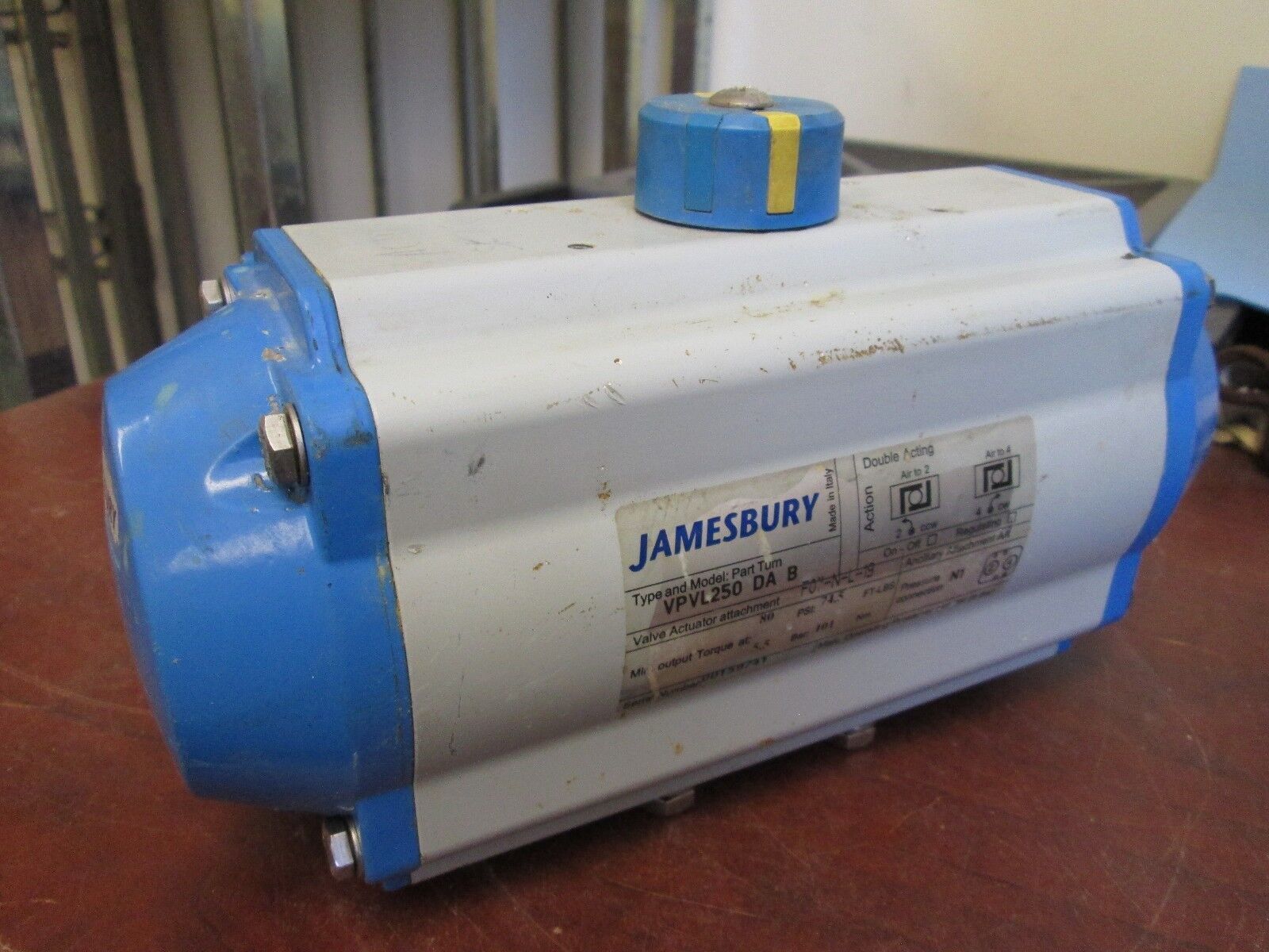 Jamesbury Actuator VPVL250 DAB 116PSI Max Double-Acting Used