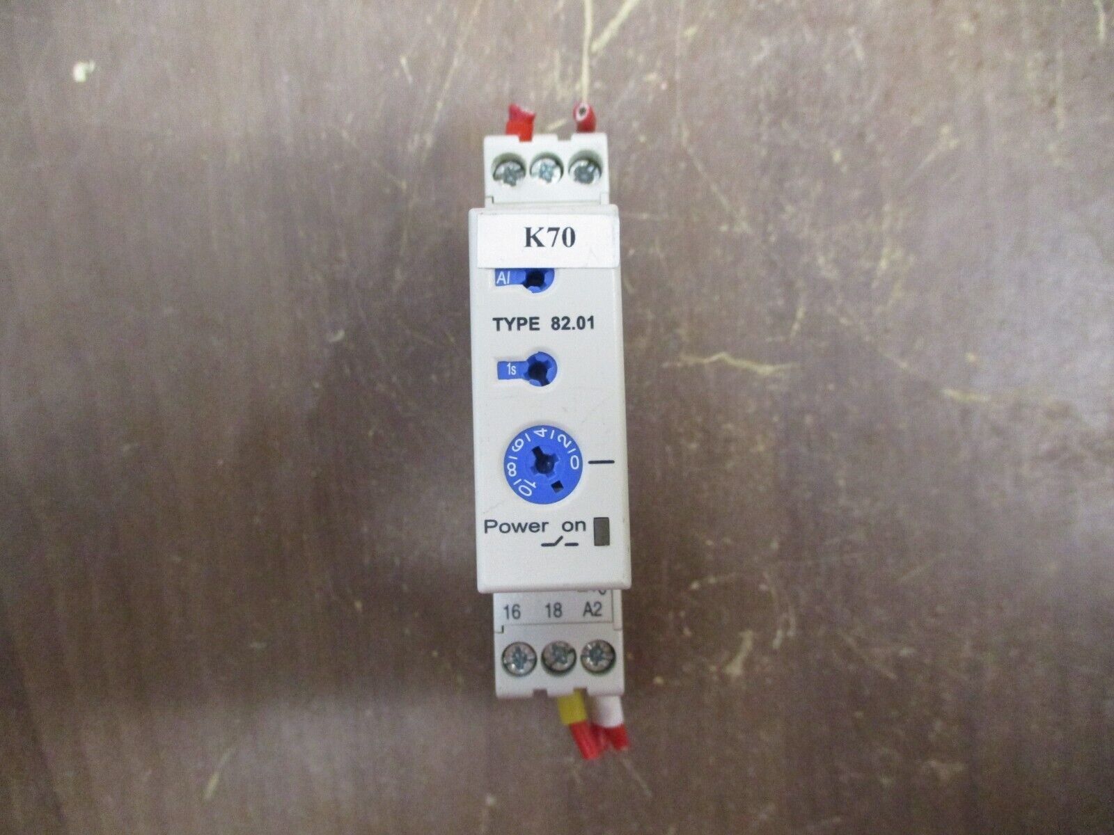 Finder Time Delay Relay 8201 0240 0000 Time: 0.05s-10h *Broken DIN Rail Mount*