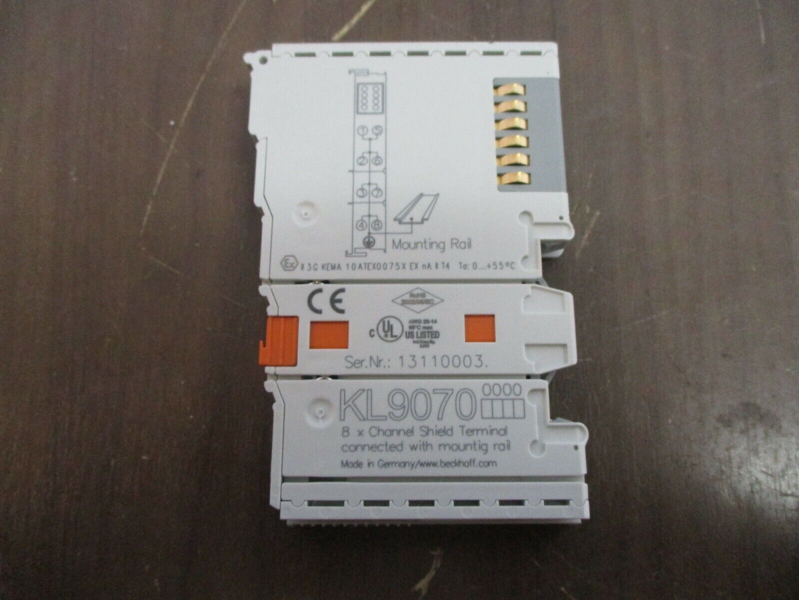 Beckhoff 8x Channel Shield Terminal KL9070 Used