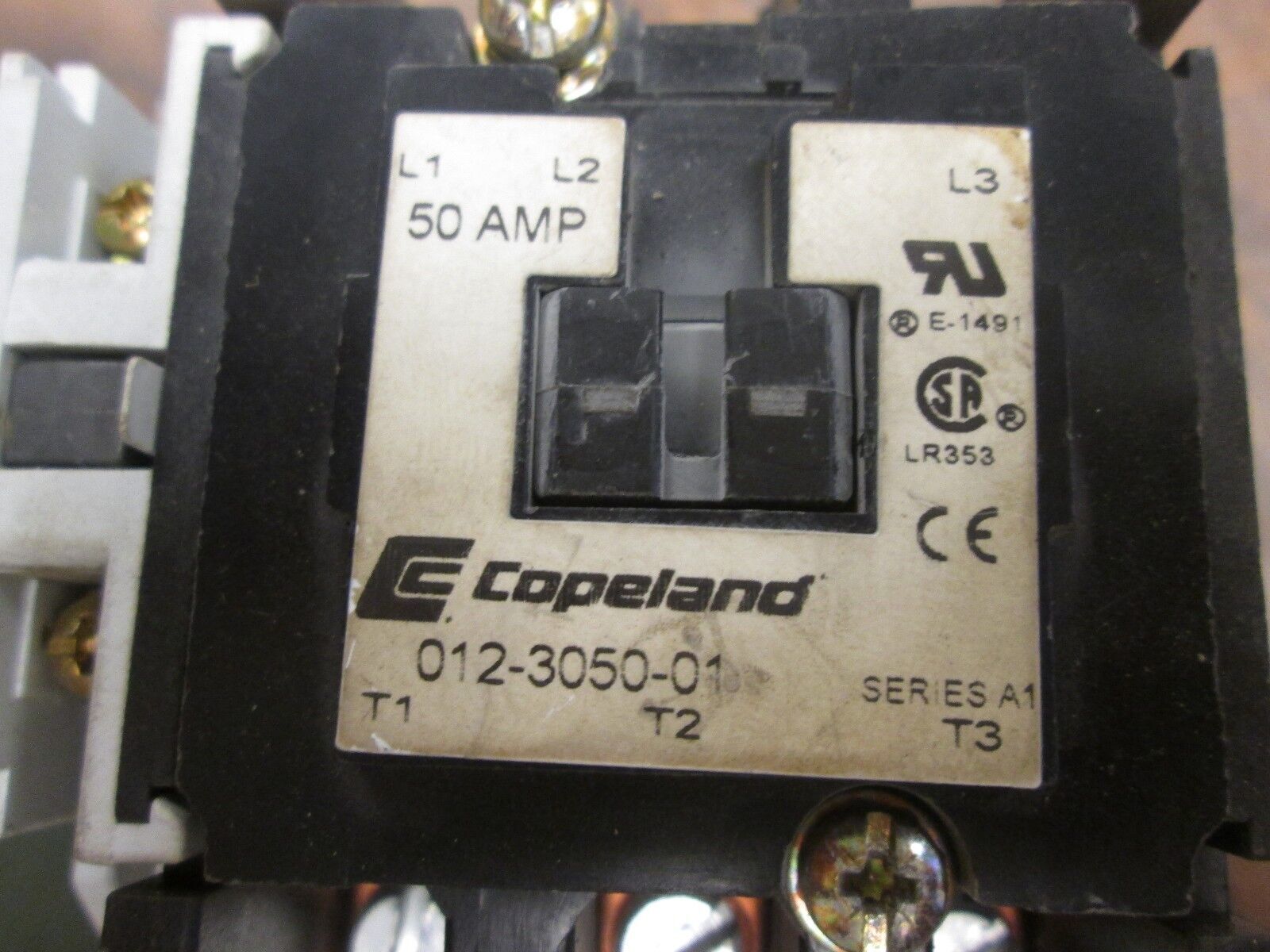 Copeland Contactor 012-3050-01 120V Coil 50A Used