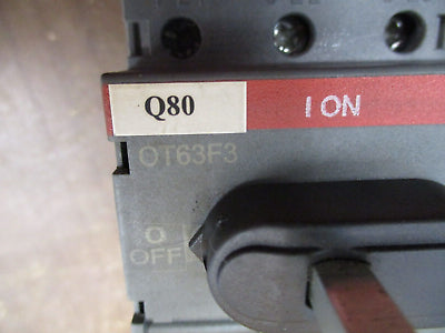 ABB Disconnect Switch OT63F3 60A 600V *No Handle* Used