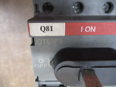 ABB Disconnect Switch OT63F3 60A 600V *No Handle* Used