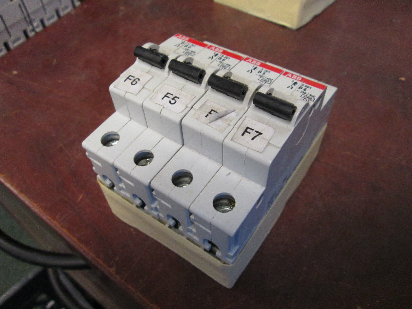 ABB Circuit Breaker S 201 6A 230/400V 1P *Lot of 4* Used